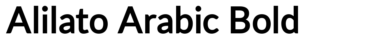 Alilato Arabic Bold